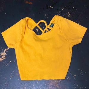 Wild fable cross cross back orange knit shirt